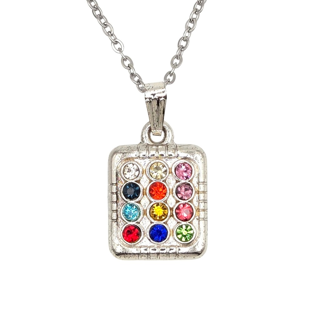 12 Tribes of Israel High Priest Breastplate Hoshen Colorful Silver Tone Pendant